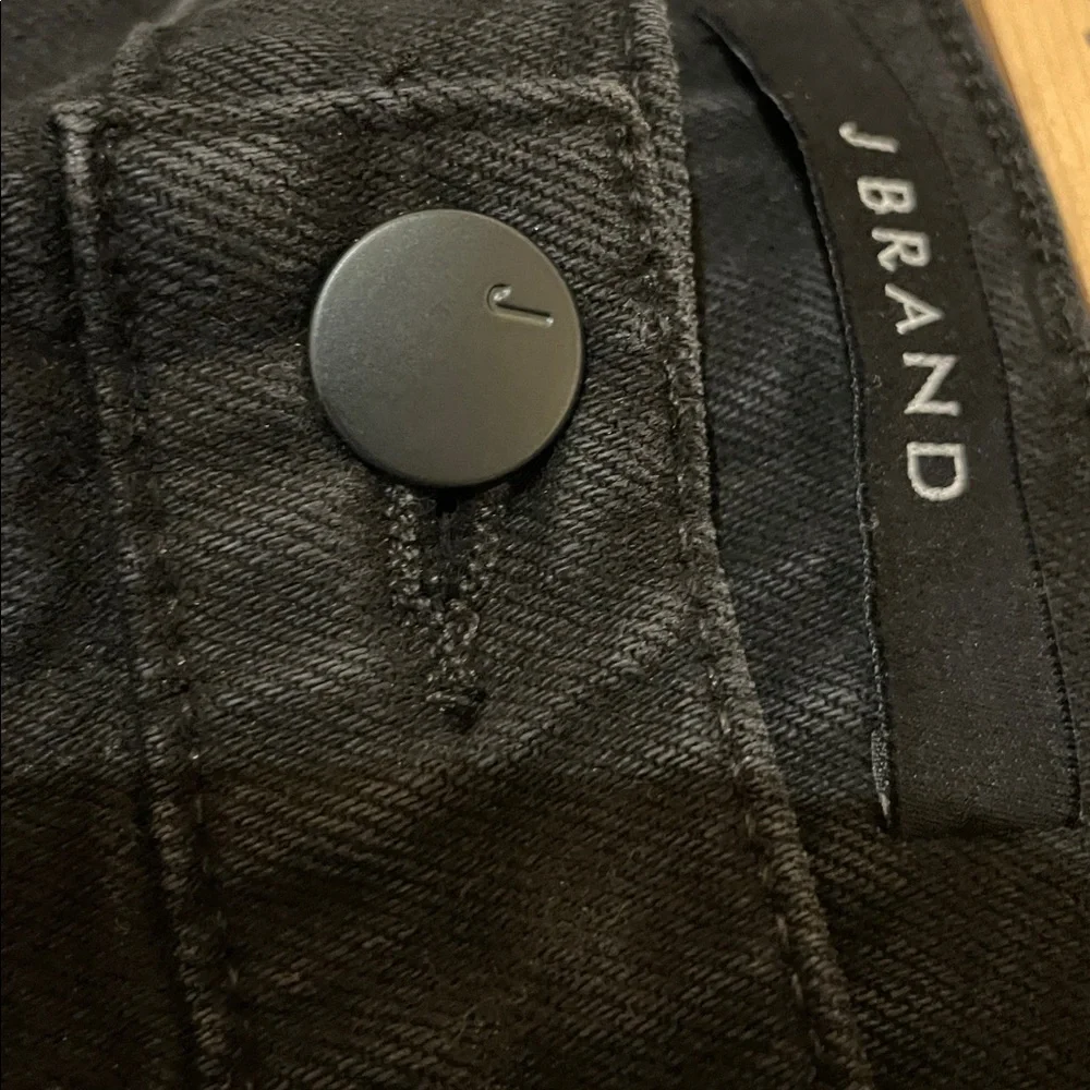 Women's J Brand Ruby High-Rise Cropped Cigarette Jean Black Silver Size 29